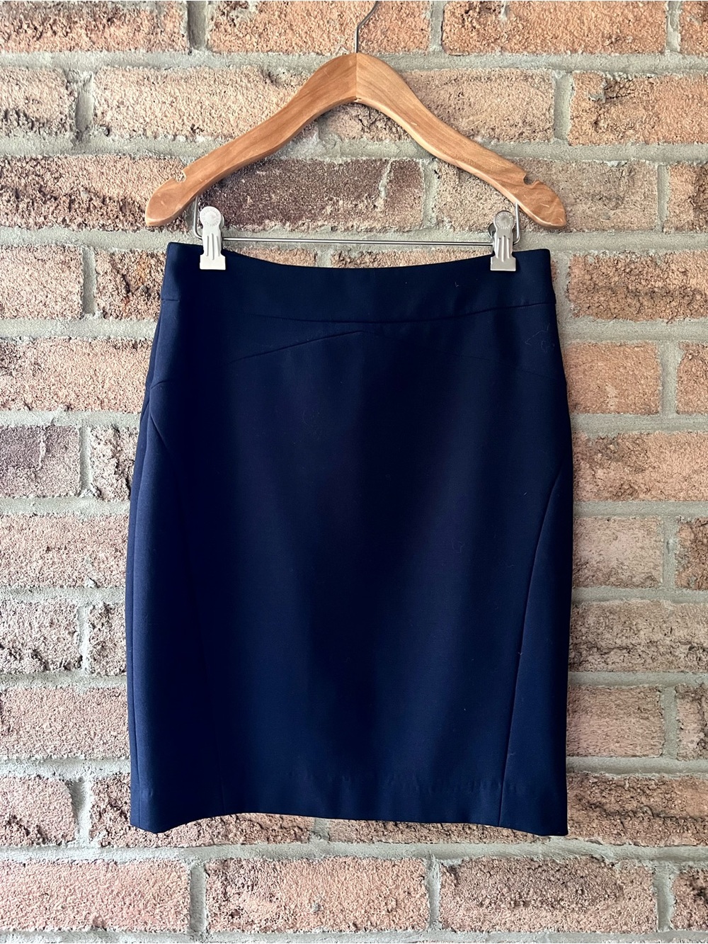Sandra Angelozzi Black Tailored Pencil Skirt Size 32 Exposed Zip